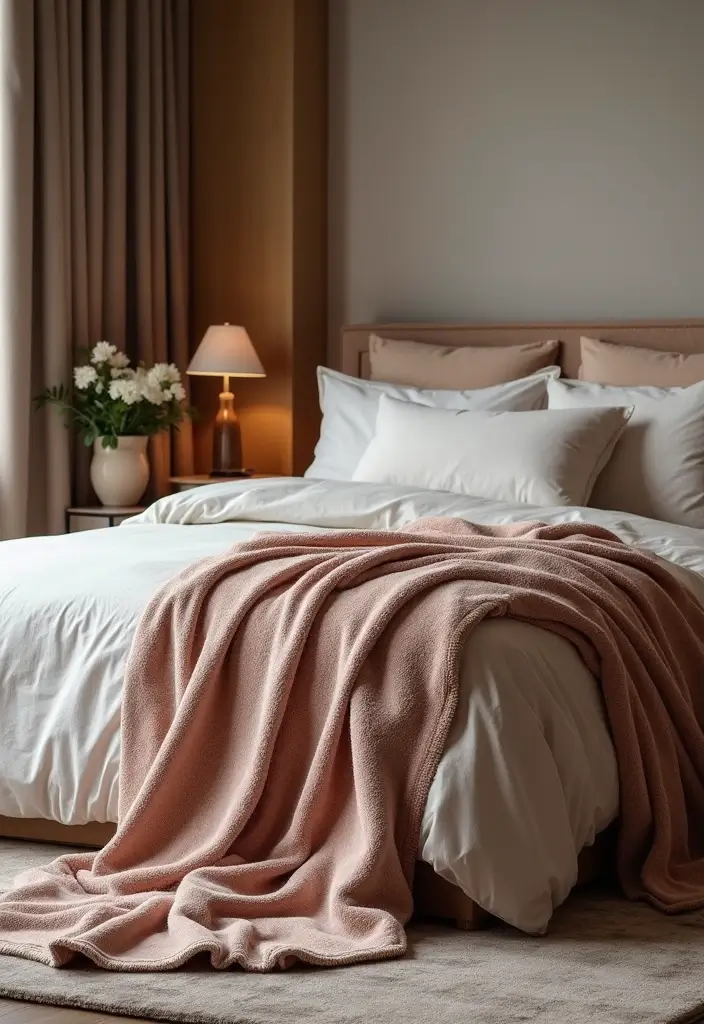 27 Luxury Bedroom Ideas That Define Modern Elegance 26 27 Luxury Bedroom Ideas That Define Modern Elegance - 26. Luxe Throws and Blankets