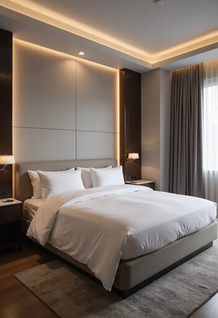 27 Luxury Bedroom Ideas That Define Modern Elegance 8 27 Luxury Bedroom Ideas That Define Modern Elegance - 8. Smart Technology Integration