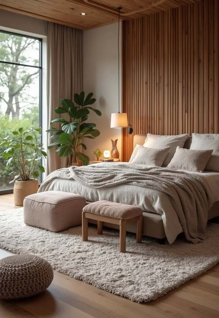 27 Master Bedroom Decor Modern Ideas for Timeless Comfort 16 27 Master Bedroom Decor Modern Ideas for Timeless Comfort - 16. Creative Use of Rugs