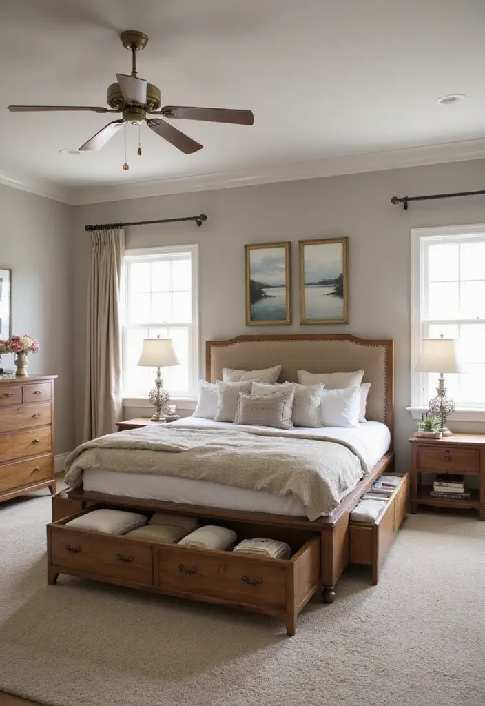 27 Master Bedroom Decor Modern Ideas for Timeless Comfort 17 27 Master Bedroom Decor Modern Ideas for Timeless Comfort - 17. Smart Storage Solutions