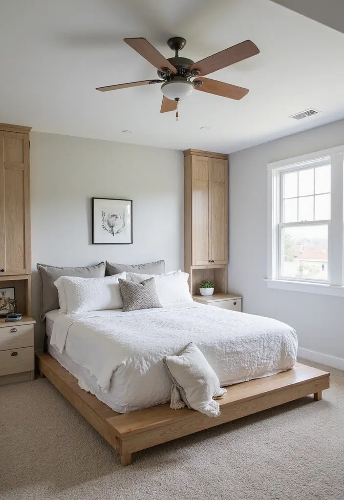 27 Modern Farmhouse Bedroom Designs That Mix Rustic with Chic 23 27 Modern Farmhouse Bedroom Designs That Mix Rustic with Chic - 23. Functional Murphy Beds