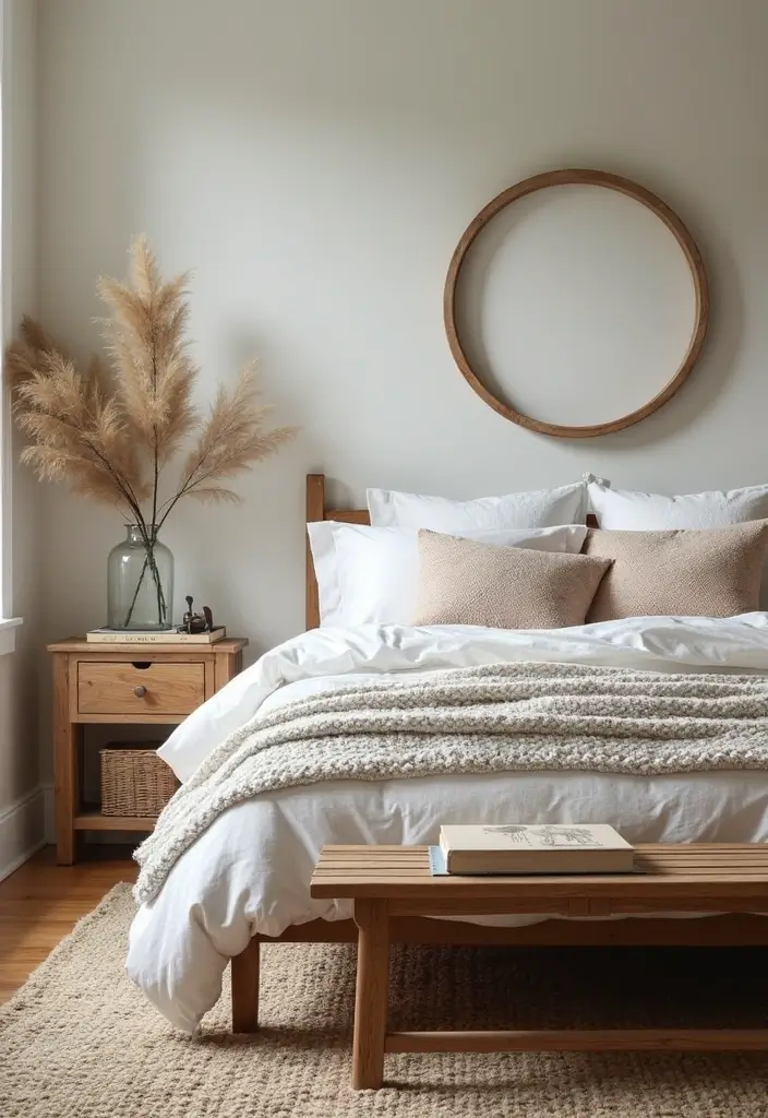 27 Modern Farmhouse Bedroom Designs That Mix Rustic with Chic 26 27 Modern Farmhouse Bedroom Designs That Mix Rustic with Chic - 26. Layered Textures