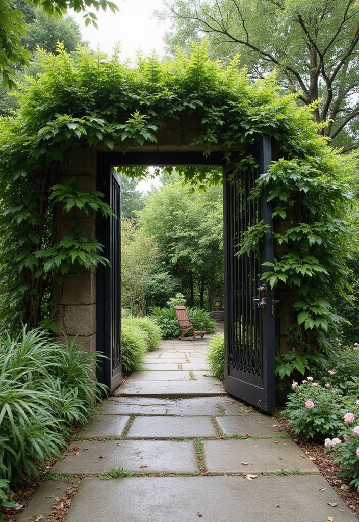 27 Modern Gate Designs That Transform Your Entrance 10 27 Modern Gate Designs That Transform Your Entrance - 10. Biophilic Gates