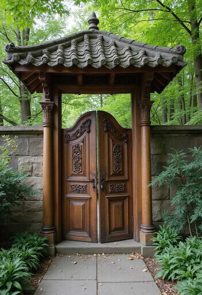 27 Modern Gate Designs That Transform Your Entrance 2 27 Modern Gate Designs That Transform Your Entrance - 2. Rustic Wooden Gates