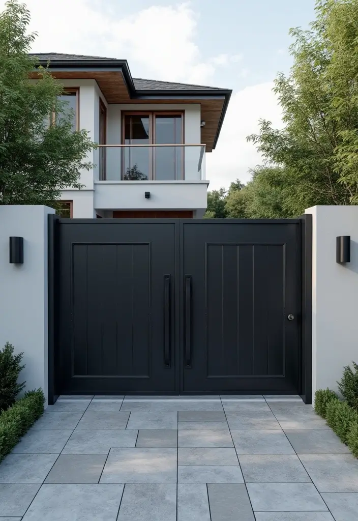 27 Modern Gate Designs That Transform Your Entrance 25 27 Modern Gate Designs That Transform Your Entrance - 25. High-Tech Security Gates