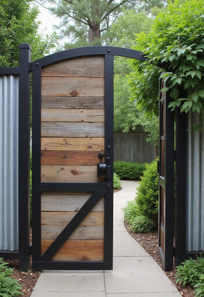 27 Modern Gate Designs That Transform Your Entrance 4 27 Modern Gate Designs That Transform Your Entrance - 4. Industrial Chic Gates