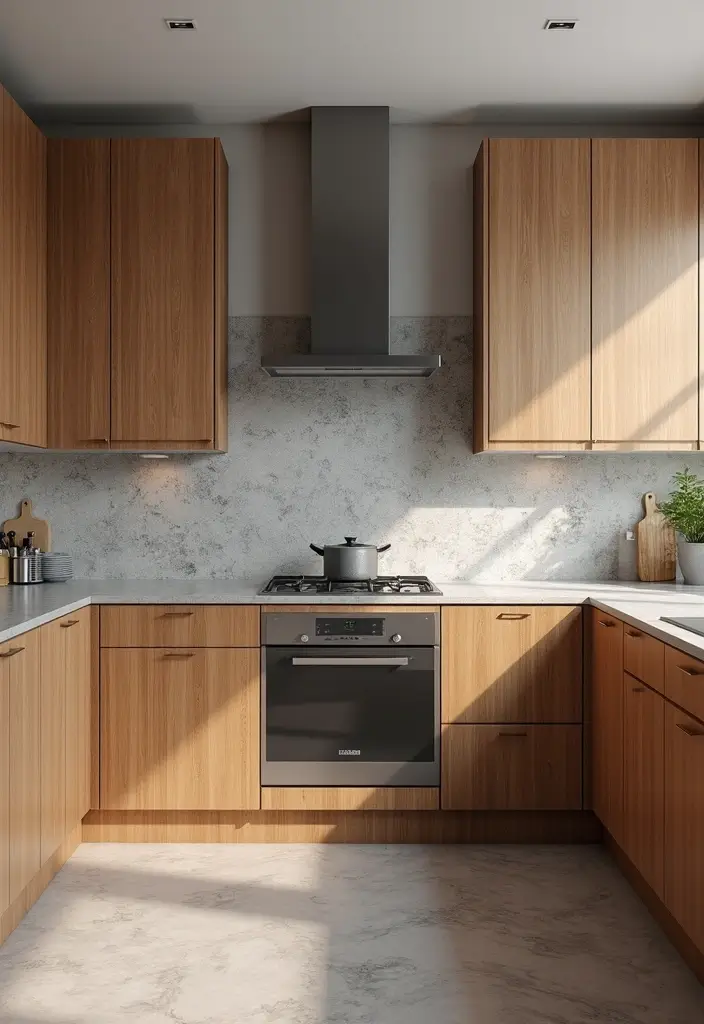 27 Modern Grey Kitchen Ideas That Balance Sleek and Warmth 13 27 Modern Grey Kitchen Ideas That Balance Sleek and Warmth - 13. Grey Stone Accents