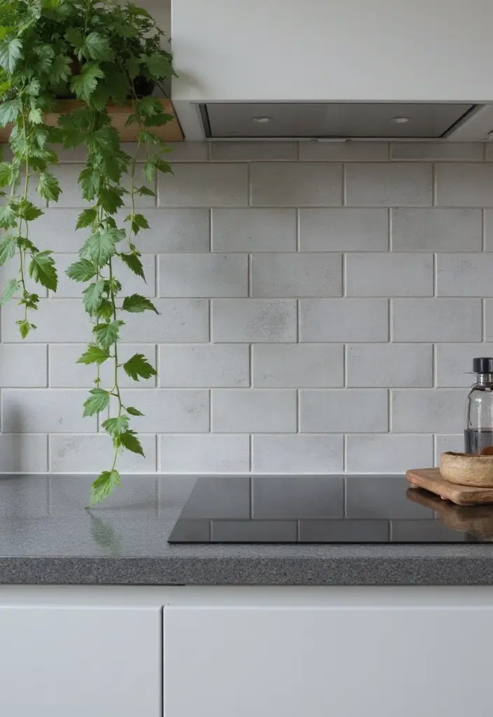 27 Modern Grey Kitchen Ideas That Balance Sleek and Warmth 2 27 Modern Grey Kitchen Ideas That Balance Sleek and Warmth - 2. Grey Subway Tile Backsplash