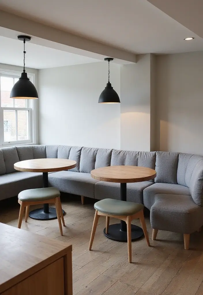 27 Modern Grey Kitchen Ideas That Balance Sleek and Warmth 23 27 Modern Grey Kitchen Ideas That Balance Sleek and Warmth - 23. Grey Accent Seating