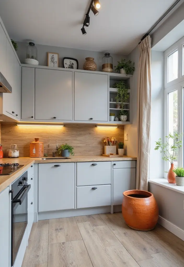 27 Modern Grey Kitchen Ideas That Balance Sleek and Warmth 26 27 Modern Grey Kitchen Ideas That Balance Sleek and Warmth - 26. Grey in Small Spaces