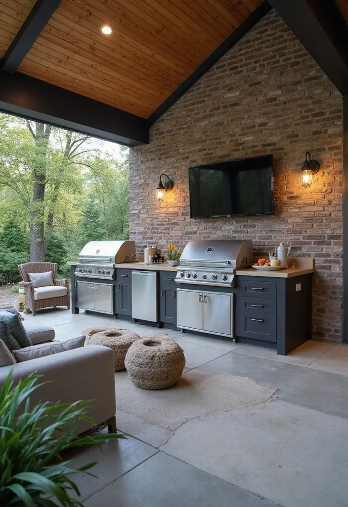 27 Modern Outdoor Kitchen Designs Perfect for Gatherings 10 27 Modern Outdoor Kitchen Designs Perfect for Gatherings - 10. Smart Cooking: The Tech-Integrated Kitchen