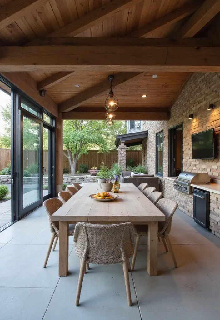 27 Modern Outdoor Kitchen Designs Perfect for Gatherings 14 27 Modern Outdoor Kitchen Designs Perfect for Gatherings - 14. Inviting Indoors: The Open-Concept Kitchen