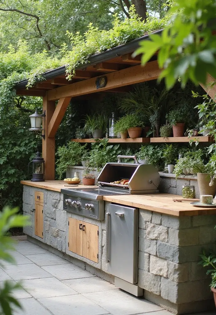 27 Modern Outdoor Kitchen Designs Perfect for Gatherings 25 27 Modern Outdoor Kitchen Designs Perfect for Gatherings - 25. Eco-Conscious Cooking: The Sustainable Kitchen