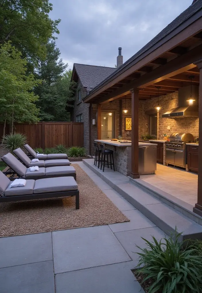 27 Modern Outdoor Kitchen Designs Perfect for Gatherings 4 27 Modern Outdoor Kitchen Designs Perfect for Gatherings - 4. Elegant Entertaining: The Contemporary Lounge Kitchen