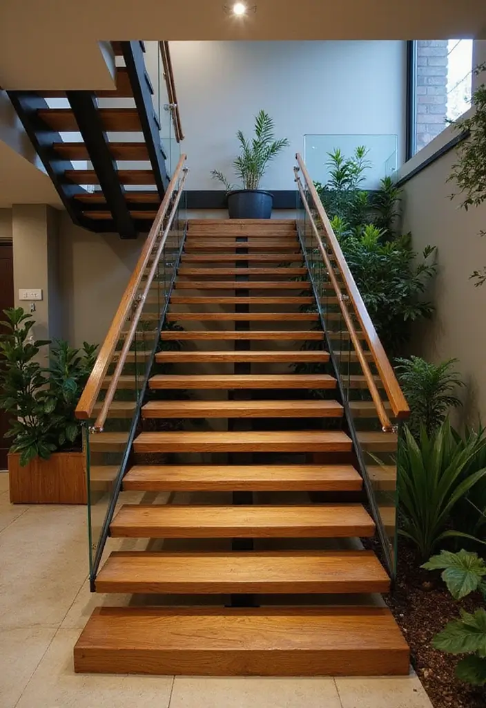 27 Modern Staircase Designs That Double as Art Pieces 1 27 Modern Staircase Designs That Double as Art Pieces - 1. Elegant Floating Steps