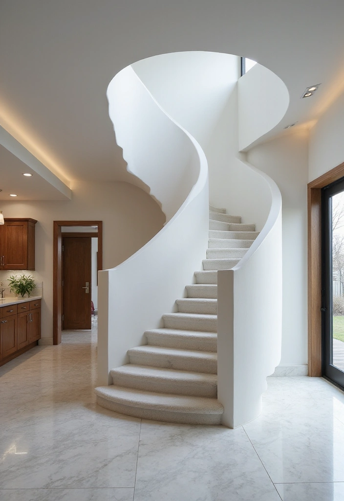 27 Modern Staircase Designs That Double as Art Pieces 10 27 Modern Staircase Designs That Double as Art Pieces - 10. Sculptural Staircases
