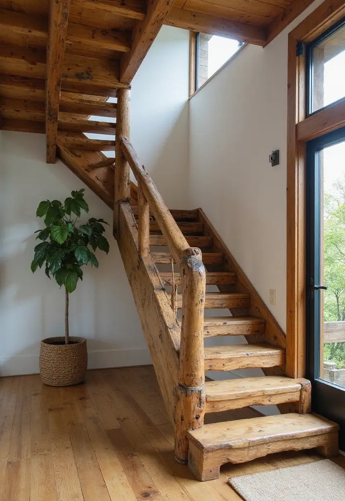 27 Modern Staircase Designs That Double as Art Pieces 12 27 Modern Staircase Designs That Double as Art Pieces - 12. Eco-Friendly Materials