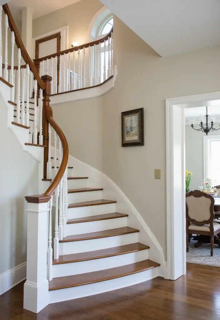 27 Modern Staircase Designs That Double as Art Pieces 20 27 Modern Staircase Designs That Double as Art Pieces - 20. Transitional Staircases