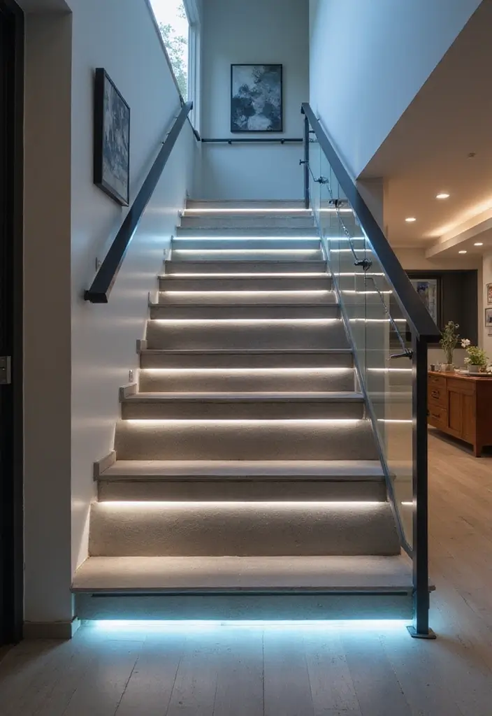 27 Modern Staircase Designs That Double as Art Pieces 22 27 Modern Staircase Designs That Double as Art Pieces - 22. Integrated Technology