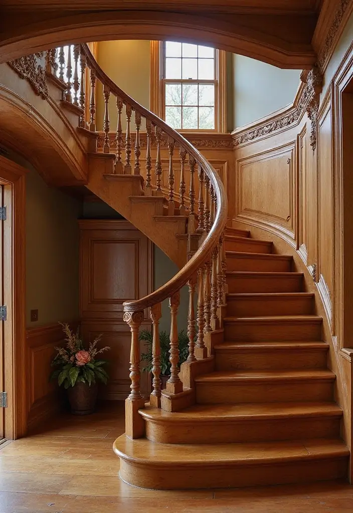 27 Modern Staircase Designs That Double as Art Pieces 24 27 Modern Staircase Designs That Double as Art Pieces - 24. Classic Elegance