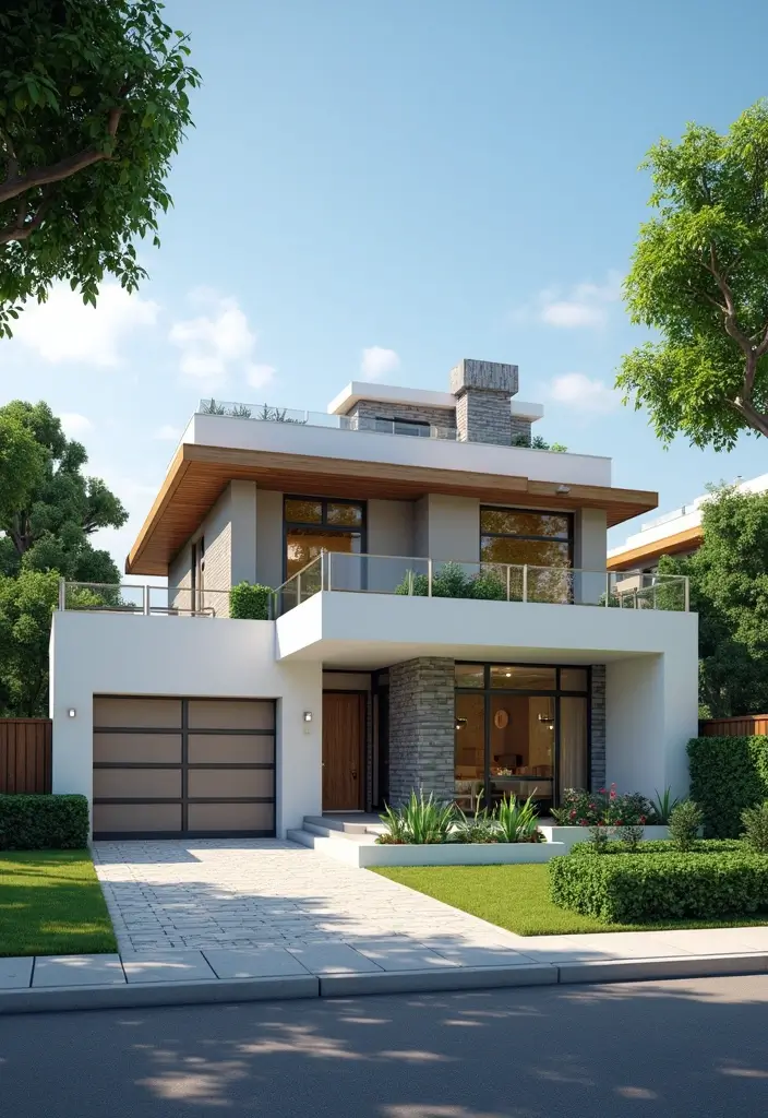 28 Minecraft Modern House Builds That Inspire Creativity 17 28 Minecraft Modern House Builds That Inspire Creativity - 17. Modern Suburban Home