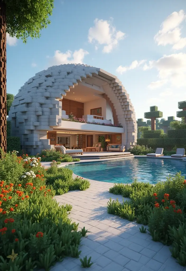 28 Minecraft Modern House Builds That Inspire Creativity 22 28 Minecraft Modern House Builds That Inspire Creativity - 22. Innovative Dome House