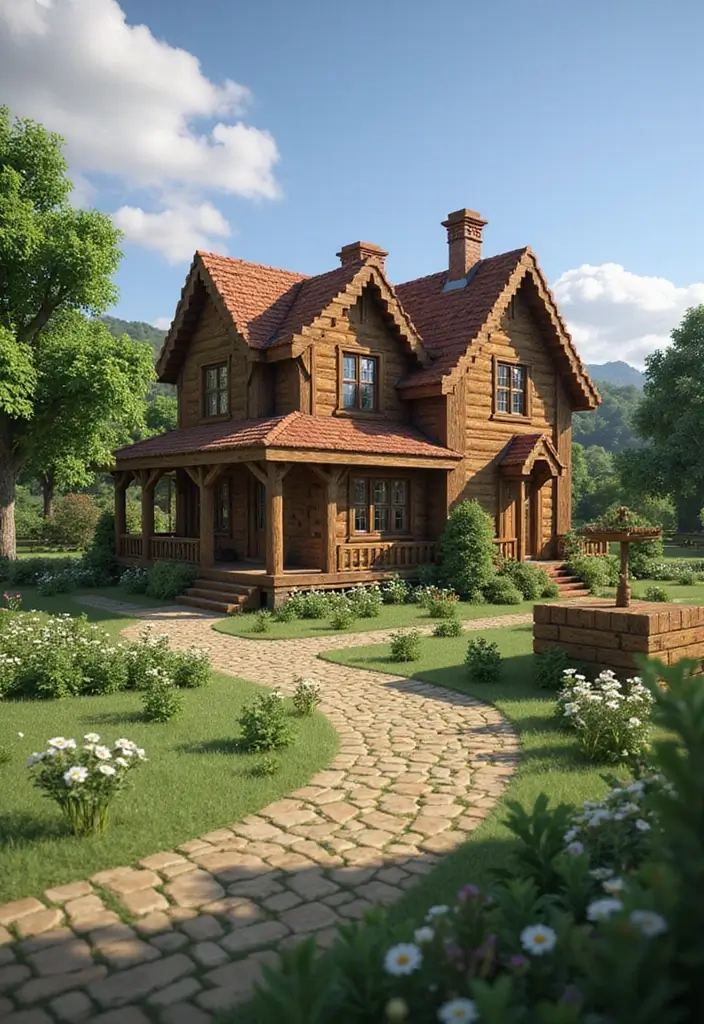 28 Minecraft Modern House Builds That Inspire Creativity 5 28 Minecraft Modern House Builds That Inspire Creativity - 5. Rustic Farmhouse
