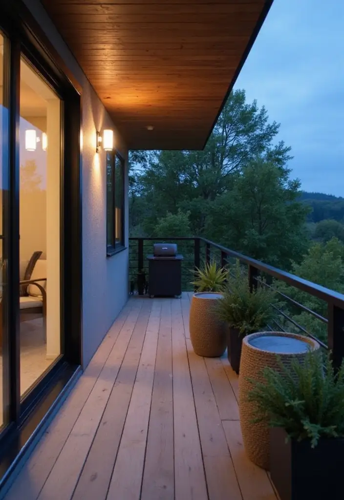 28 Modern Balcony Designs for Chic Outdoor Living 12 28 Modern Balcony Designs for Chic Outdoor Living - 12. Smart Technology Integration