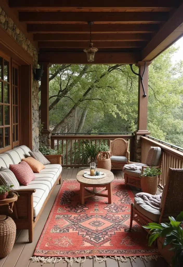 28 Modern Balcony Designs for Chic Outdoor Living 13 28 Modern Balcony Designs for Chic Outdoor Living - 13. Textured Layering