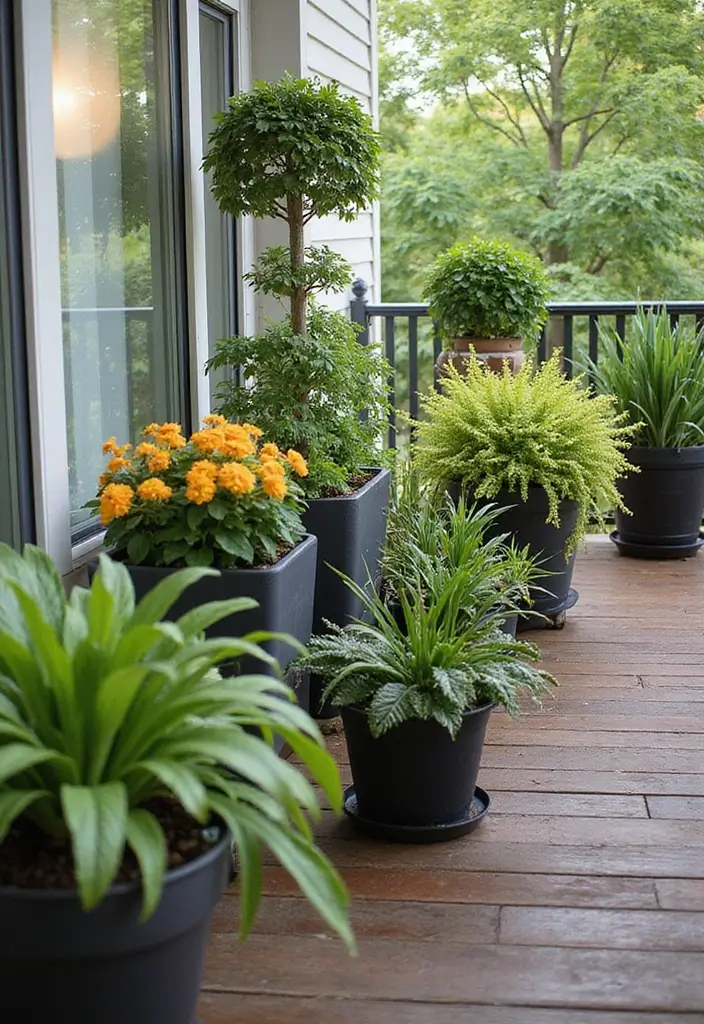 28 Modern Balcony Designs for Chic Outdoor Living 27 28 Modern Balcony Designs for Chic Outdoor Living - 27. Elevated Planters