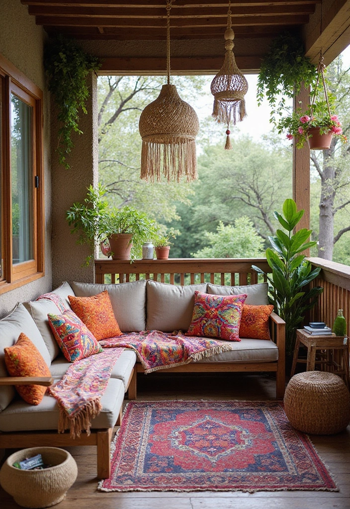 28 Modern Balcony Designs for Chic Outdoor Living 7 28 Modern Balcony Designs for Chic Outdoor Living - 7. Bohemian Rooftop Vibes