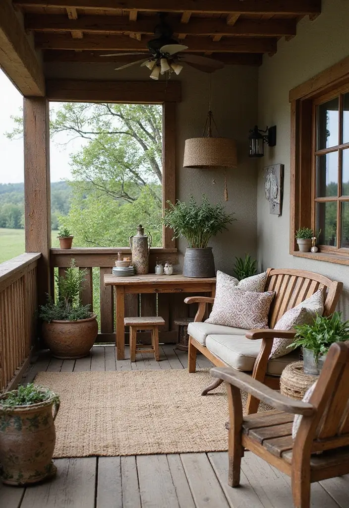 28 Modern Balcony Designs for Chic Outdoor Living 9 28 Modern Balcony Designs for Chic Outdoor Living - 9. Rustic Charm