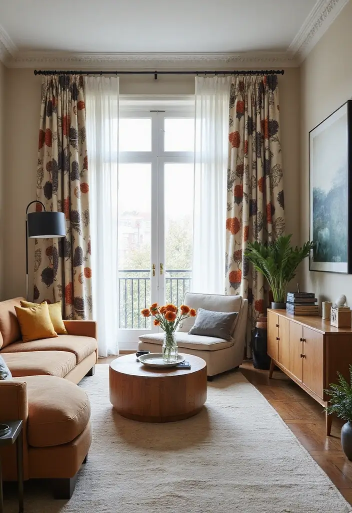 28 Modern Curtains for Living Room That Transform Your Space 10 28 Modern Curtains for Living Room That Transform Your Space - 10. Artistic Prints