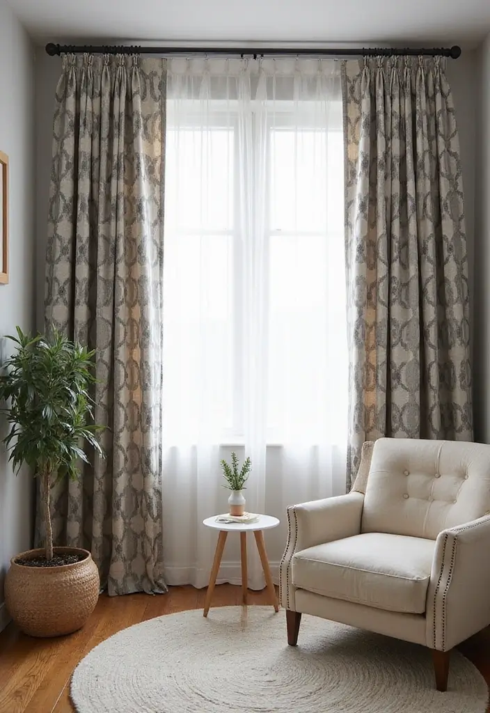 28 Modern Curtains for Living Room That Transform Your Space 12 28 Modern Curtains for Living Room That Transform Your Space - 12. Geometric Patterns