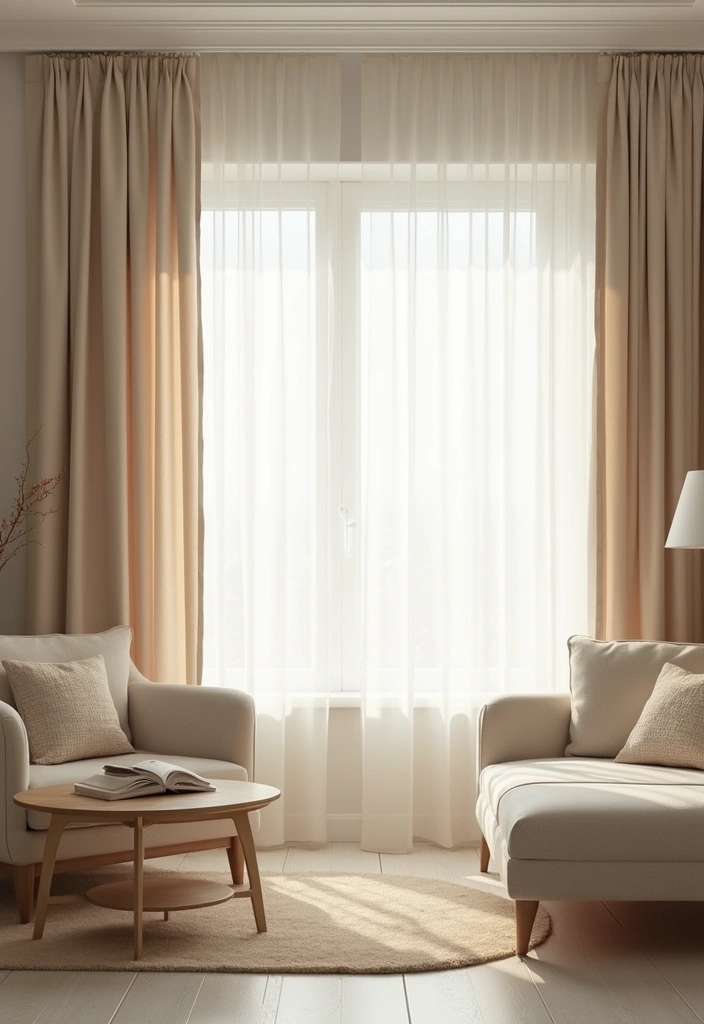 28 Modern Curtains for Living Room That Transform Your Space 18 28 Modern Curtains for Living Room That Transform Your Space - 18. Minimalist Silhouettes
