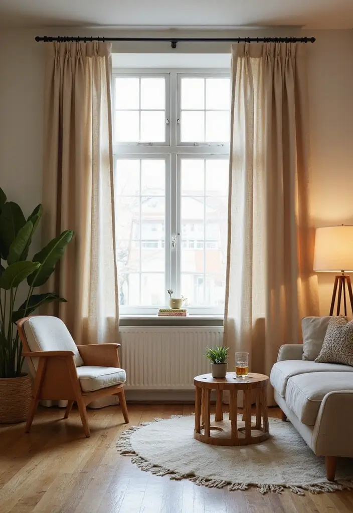 28 Modern Curtains for Living Room That Transform Your Space 2 28 Modern Curtains for Living Room That Transform Your Space - 2. Linen Blends