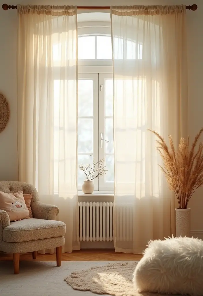 28 Modern Curtains for Living Room That Transform Your Space 20 28 Modern Curtains for Living Room That Transform Your Space - 20. Sustainable Tulle