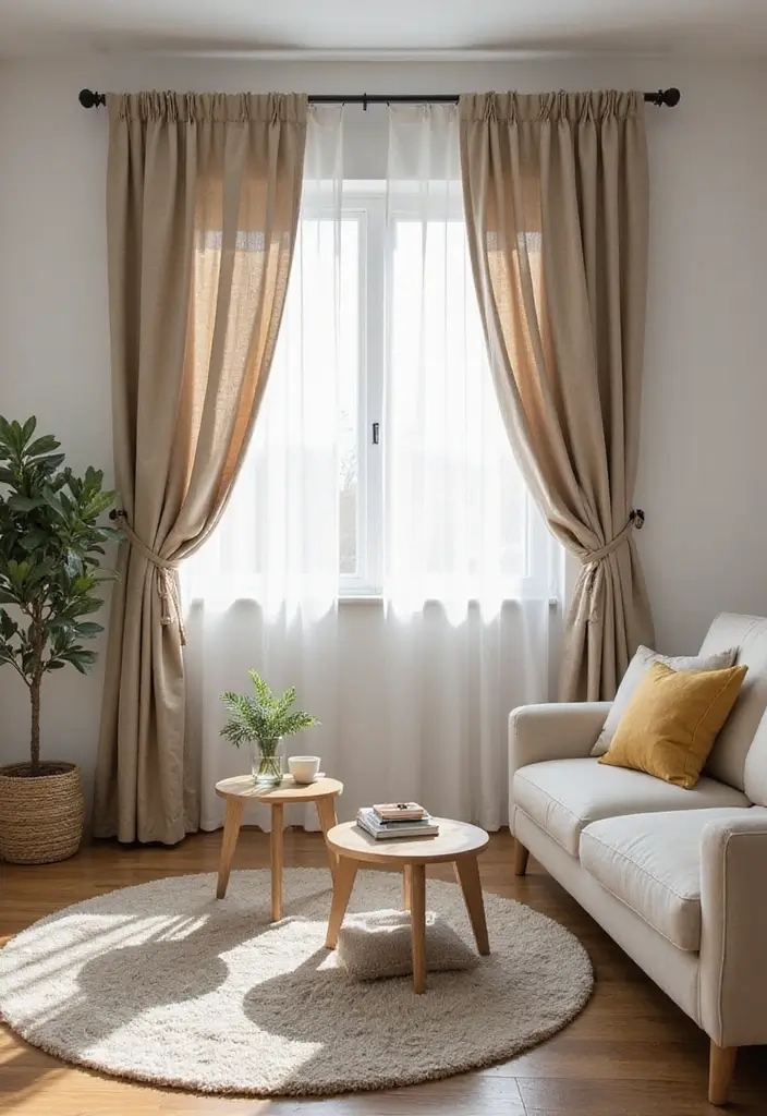 28 Modern Curtains for Living Room That Transform Your Space 28 28 Modern Curtains for Living Room That Transform Your Space - 28. Statement Hardware