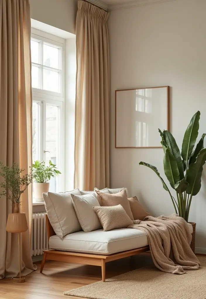 28 Modern Curtains for Living Room That Transform Your Space 5 28 Modern Curtains for Living Room That Transform Your Space - 5. Hemp Fabric Drapes