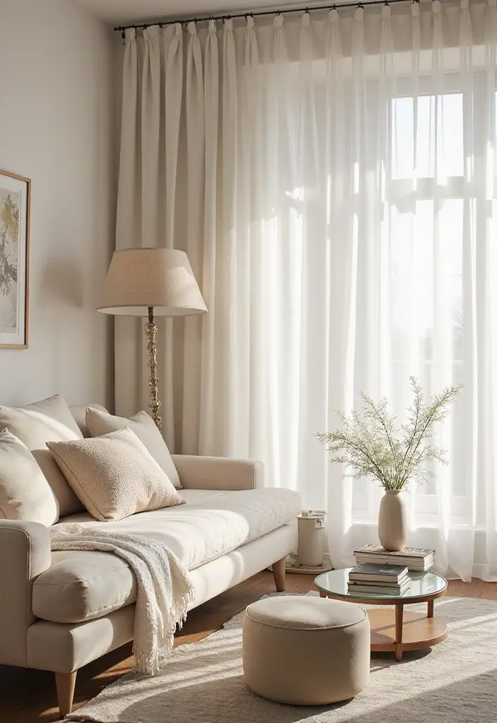 28 Modern Curtains for Living Room That Transform Your Space 7 28 Modern Curtains for Living Room That Transform Your Space - 7. Sheer Fabric Layers