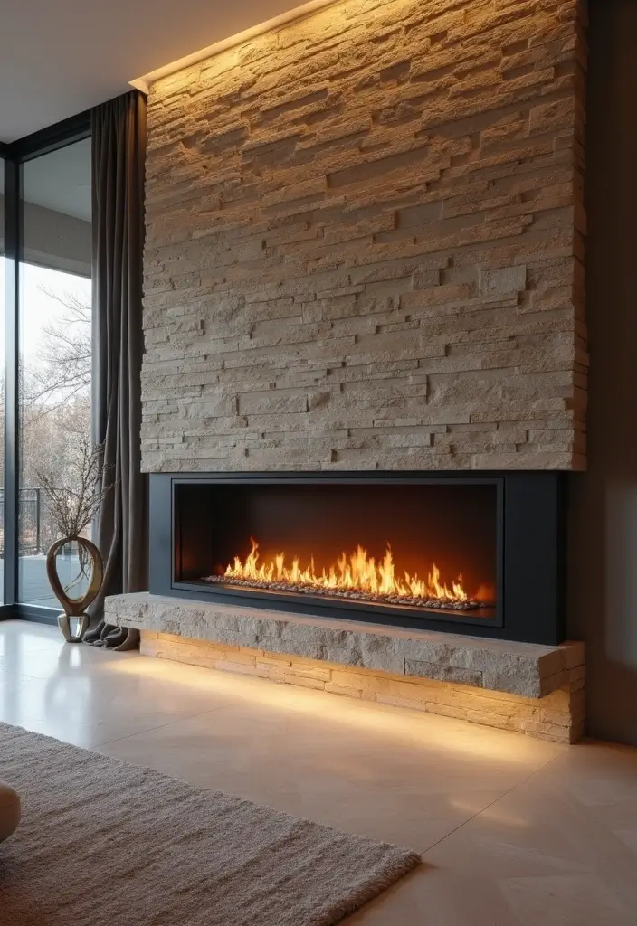 28 Modern Fireplace Designs That Add Warmth and Luxury 1 28 Modern Fireplace Designs That Add Warmth and Luxury - 1. Sleek Linear Gas Fireplaces