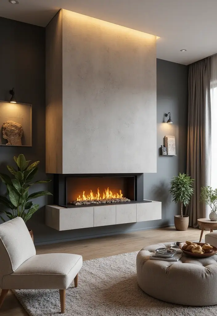 28 Modern Fireplace Designs That Add Warmth and Luxury 10 28 Modern Fireplace Designs That Add Warmth and Luxury - 10. Wall-Mounted Fireplaces