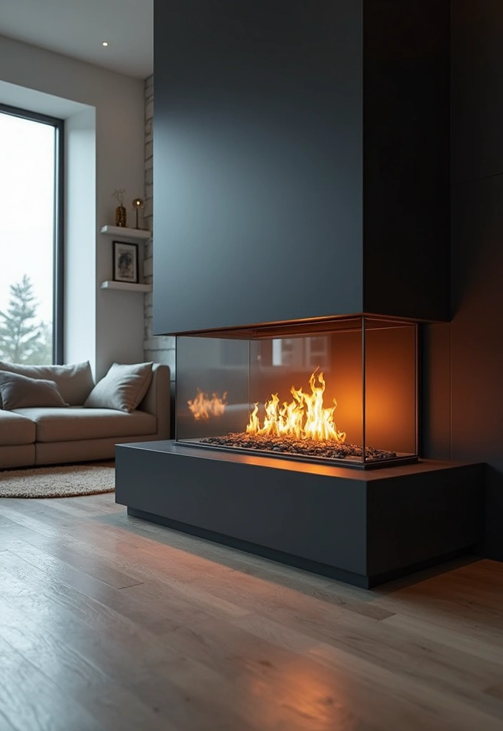 28 Modern Fireplace Designs That Add Warmth and Luxury 11 28 Modern Fireplace Designs That Add Warmth and Luxury - 11. Glass-Fronted Fireplaces