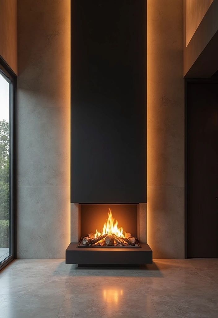28 Modern Fireplace Designs That Add Warmth and Luxury 12 28 Modern Fireplace Designs That Add Warmth and Luxury - 12. Vertical Fireplaces