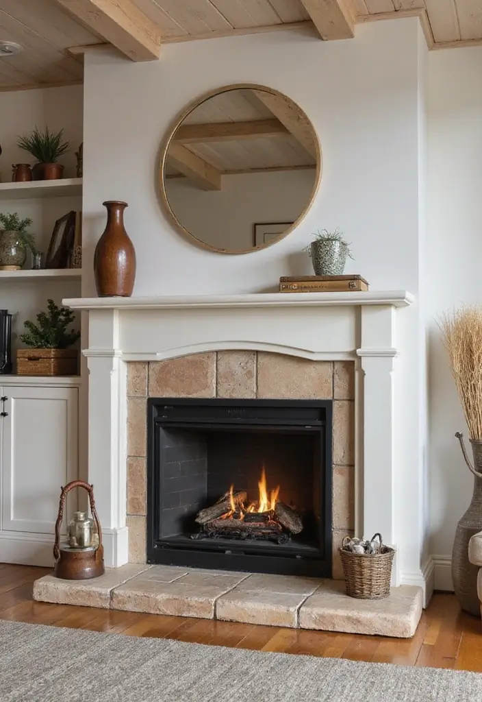 28 Modern Fireplace Designs That Add Warmth and Luxury 13 28 Modern Fireplace Designs That Add Warmth and Luxury - 13. Fireplace Surrounds and Mantels