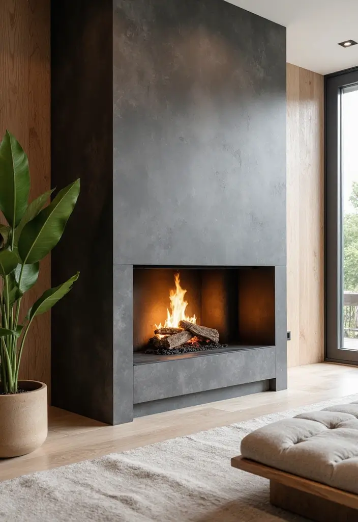28 Modern Fireplace Designs That Add Warmth and Luxury 2 28 Modern Fireplace Designs That Add Warmth and Luxury - 2. Eco-Friendly Wood-Burning Fireplaces