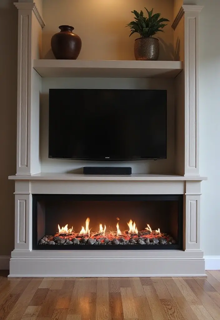 28 Modern Fireplace Designs That Add Warmth and Luxury 6 28 Modern Fireplace Designs That Add Warmth and Luxury - 6. Integrated Fireplace Designs