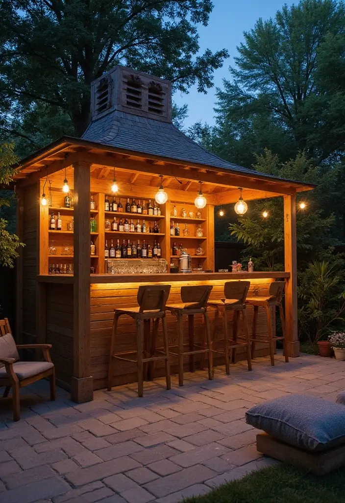 28 Modern Home Bar Inspirations Perfect for Entertaining 11 28 Modern Home Bar Inspirations Perfect for Entertaining - 11. Outdoor Oasis