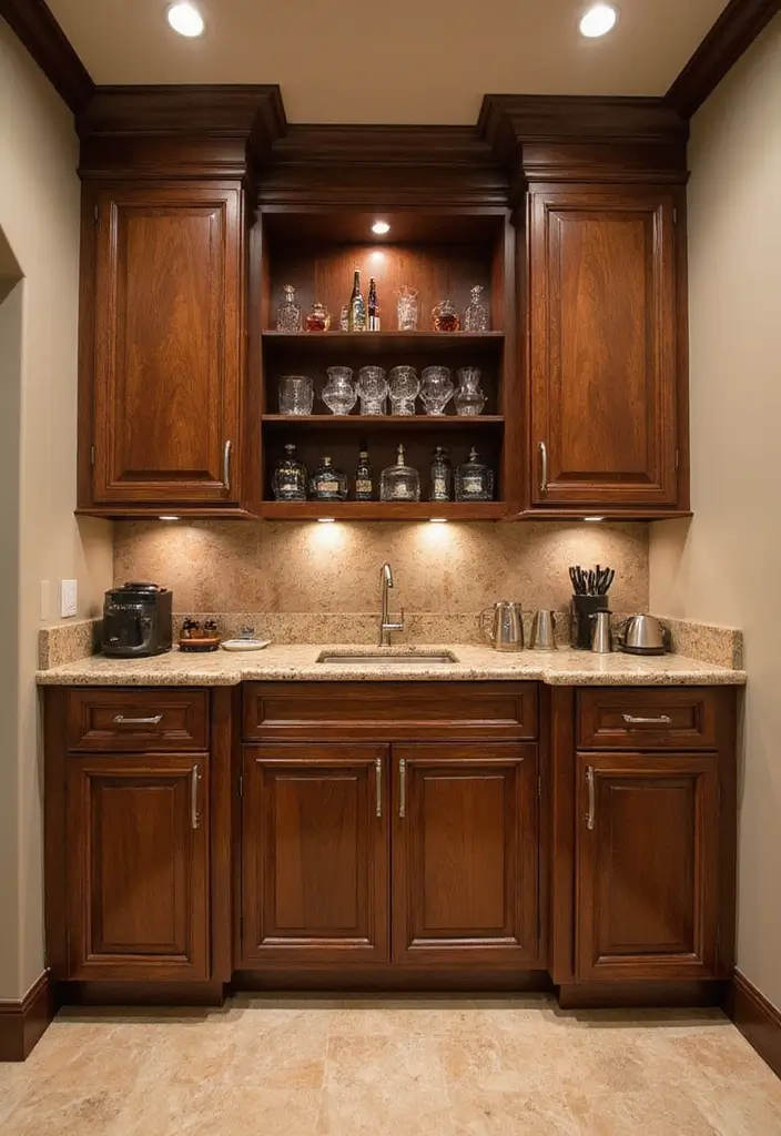 28 Modern Home Bar Inspirations Perfect for Entertaining 13 28 Modern Home Bar Inspirations Perfect for Entertaining - 13. Custom Built-In Bar