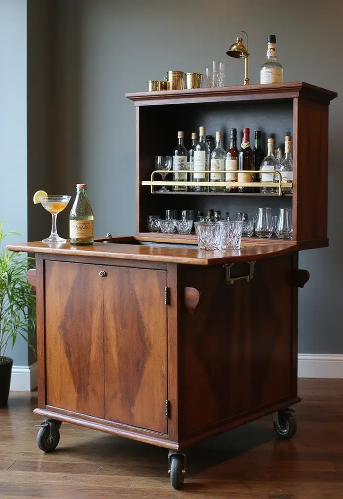 28 Modern Home Bar Inspirations Perfect for Entertaining 14 28 Modern Home Bar Inspirations Perfect for Entertaining - 14. Portable Bar Set